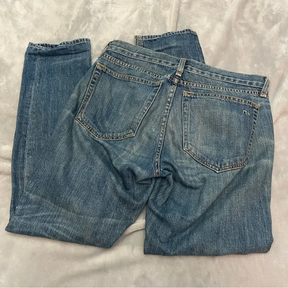 rag & bone/JEAN Boyfriend Buckley Ripped-Knee Jeans 28848